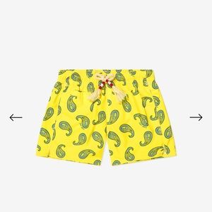 MC2 SAINT BARTH
Boys Paisley Print Yellow Swim Shorts